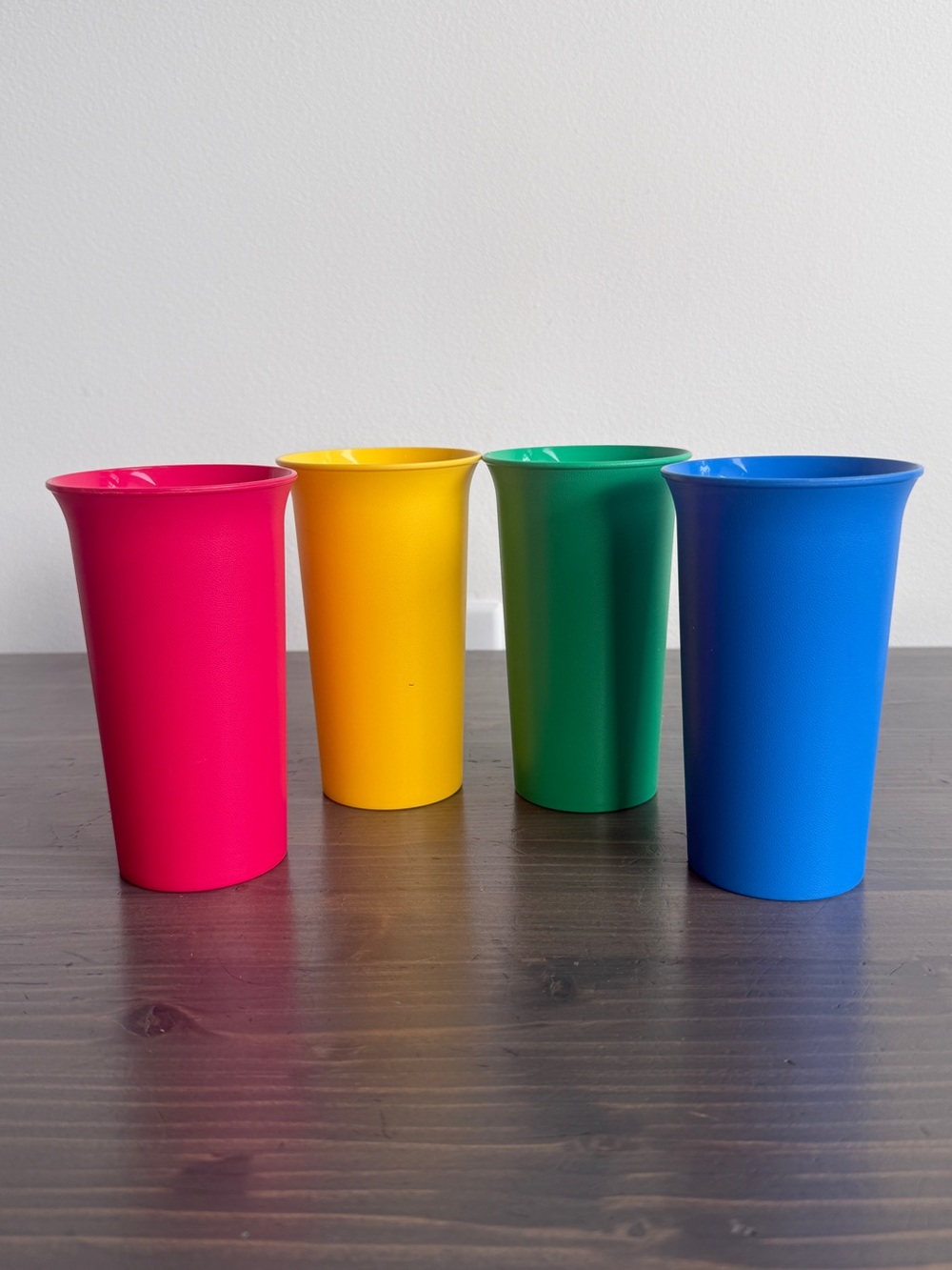 4 x vintage Tupperware stacking bell tumblers